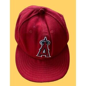 Los Angeles Angels Cap Baseball Hat/Cap Red Made In The USA